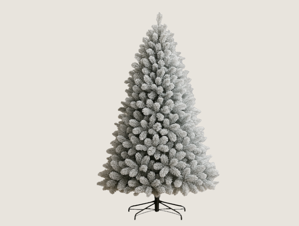 Sapin de Noël Artificiel Enneigé avec Lumières LED Chaudes