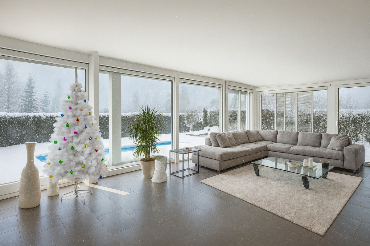 Sapin de Noël Blanc  – Élégance Pure et Ambiance Féérique