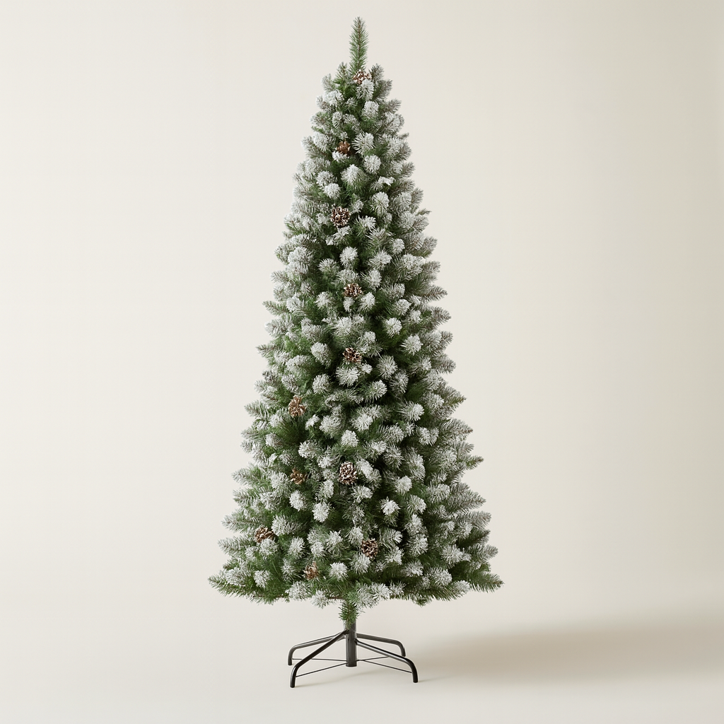 Sapin de Noël Artificiel Neige et Pommes de Pin